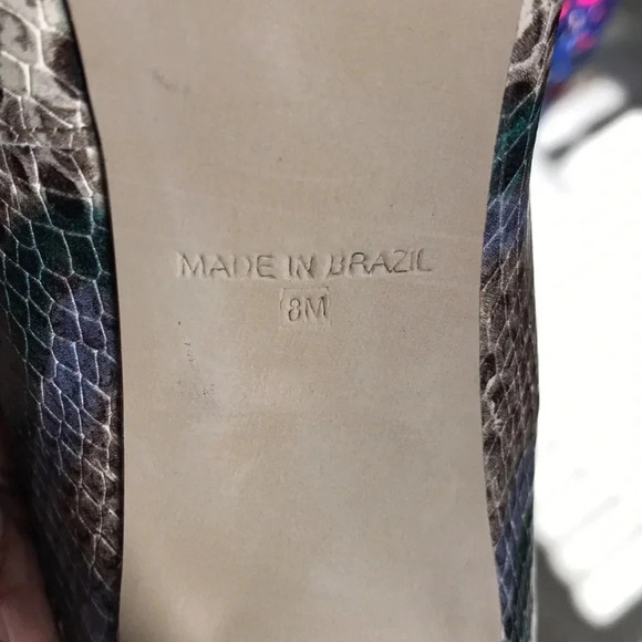 Steve Madden Vala Natural Blue/Snake Pointed Pumps Size 8 - Picture 7 of 10